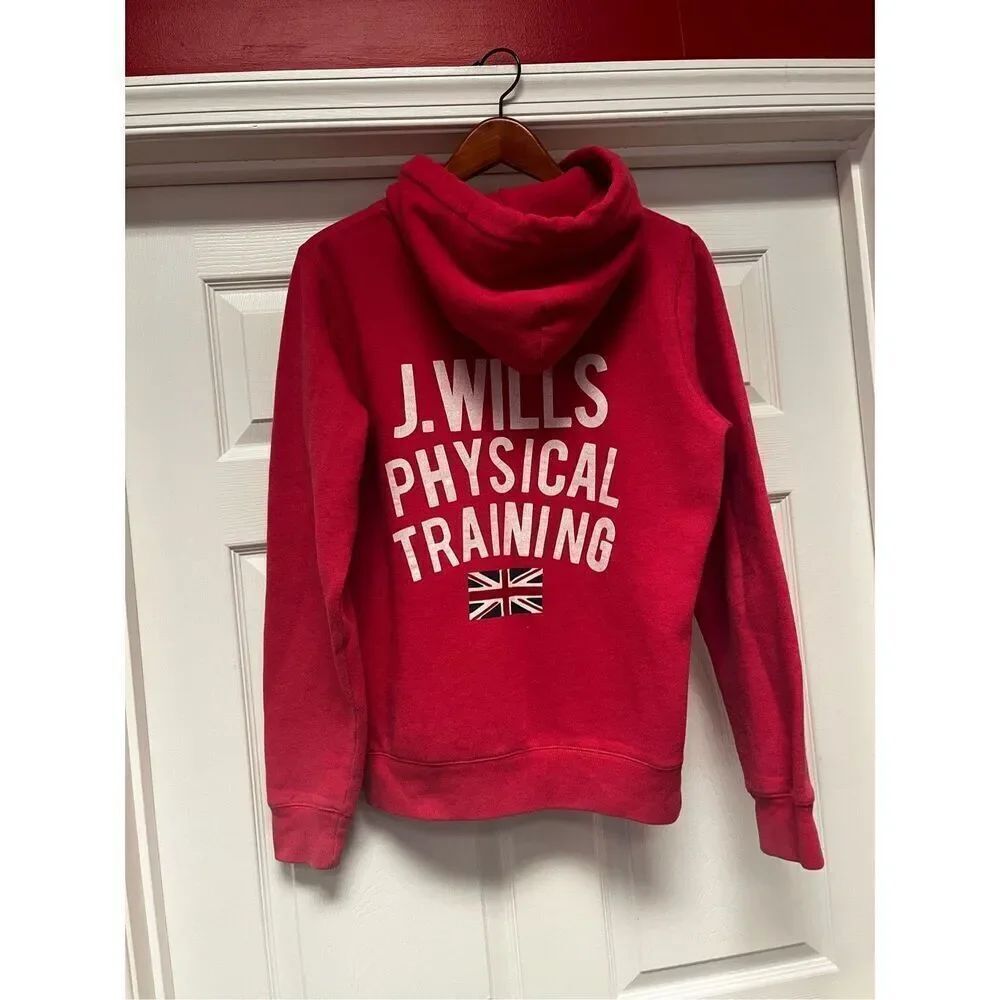 J. Wills Pink Physical Training Hoodie Sweatshirt sz 10 - Picture 6 of 9